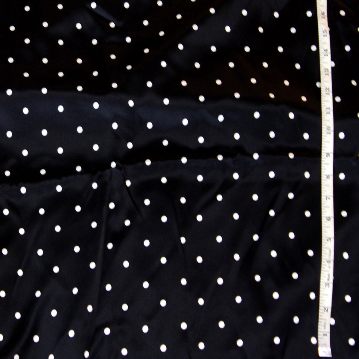 Black White Polka Dot 100% Pure Silk Charmeuse 19mm Fabric By Half Yard Material