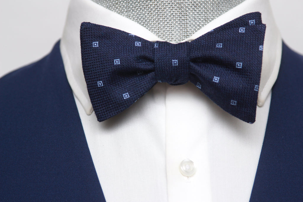 Navy Blue Self-Tie Bow Tie