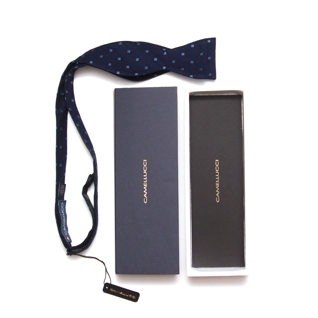 Navy Blue Self-Tie Bow Tie