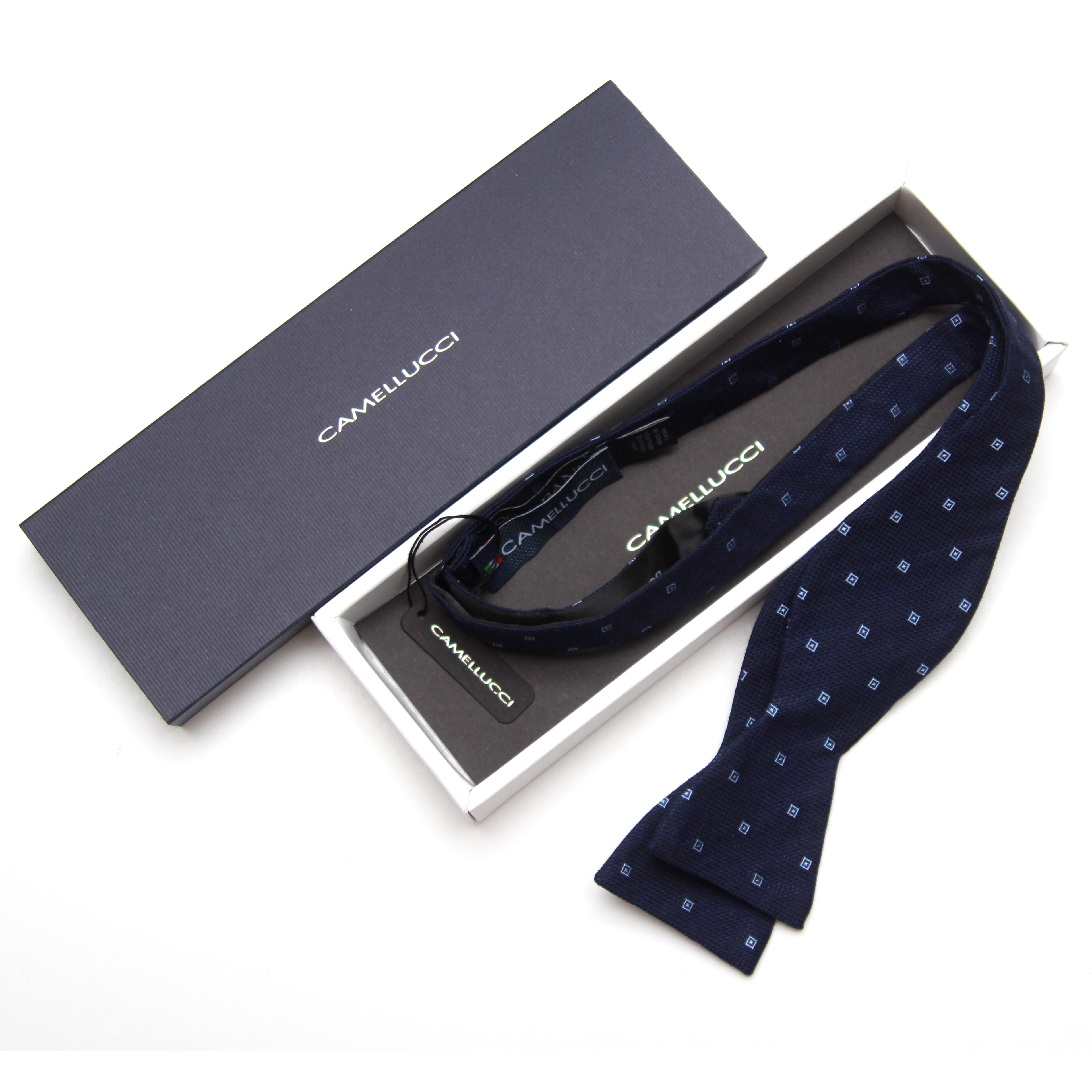 Navy Blue Self-Tie Bow Tie