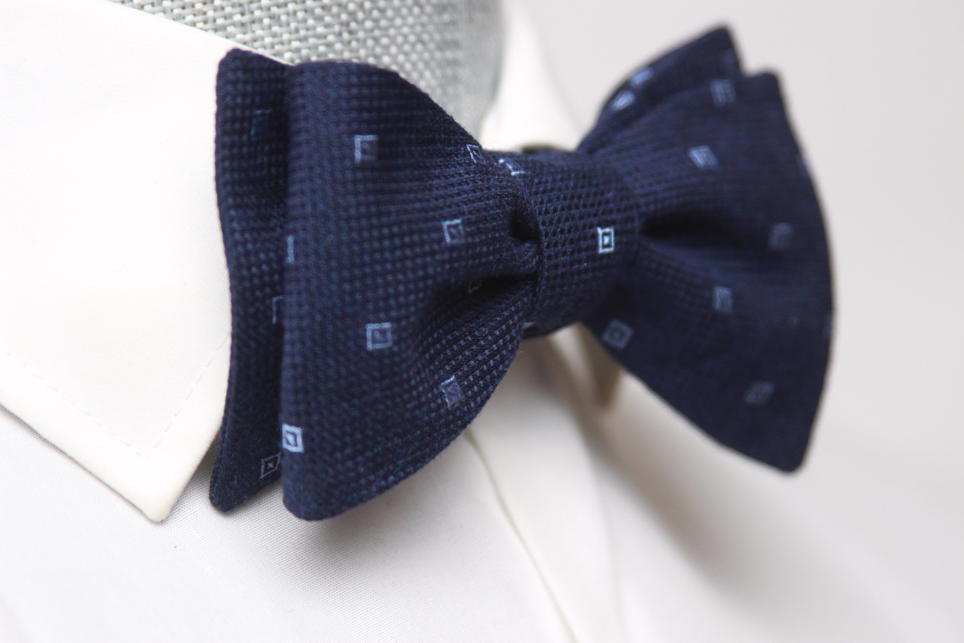 Navy Blue Self-Tie Bow Tie
