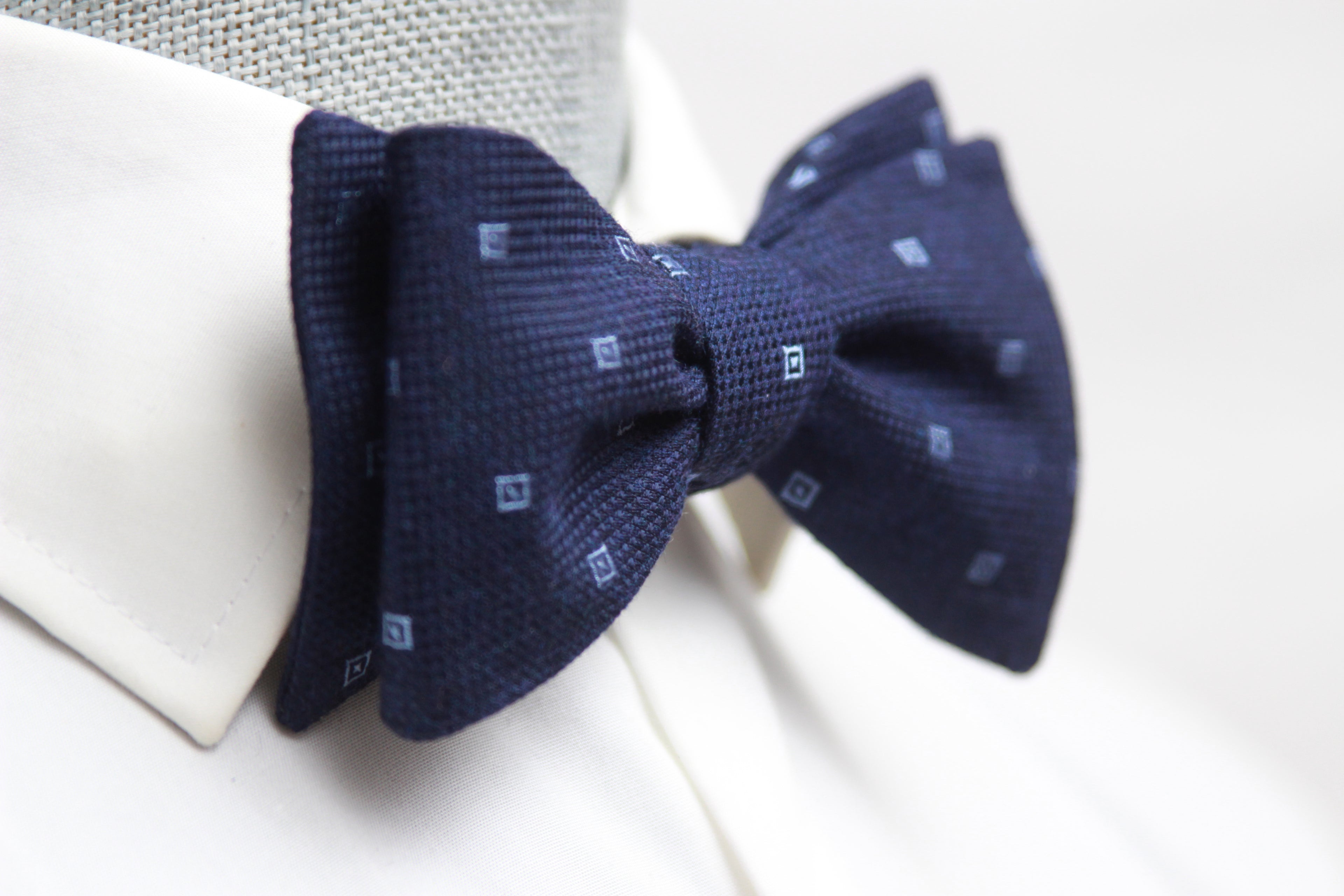 Navy Blue Self-Tie Bow Tie