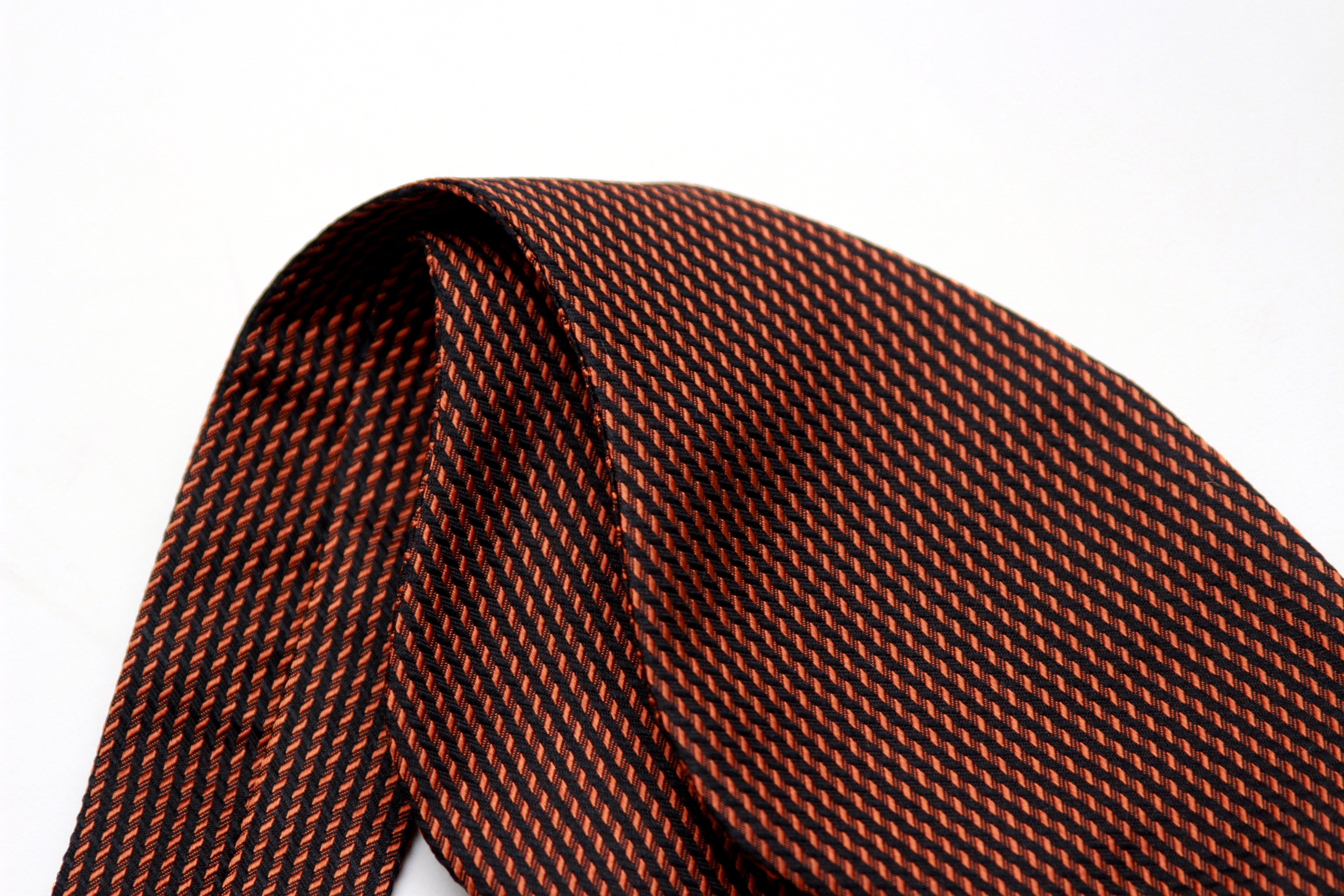 Big Butterfly Orange Black Ornament Silk Bow Tie