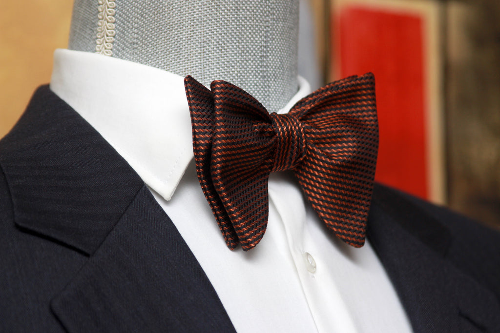 Orange Black Ornament Big Butterfly Bow tie | Camellucci