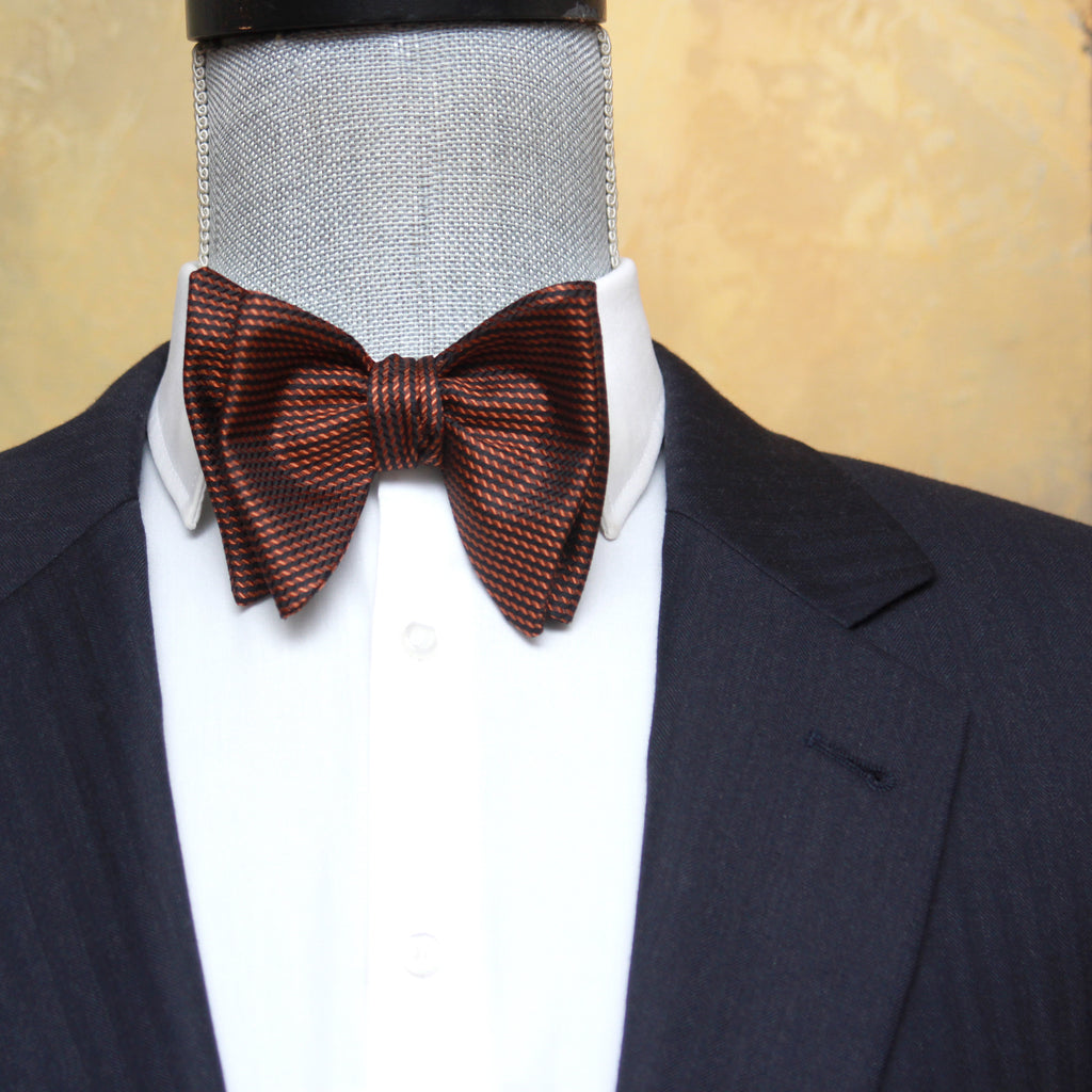 Orange Black Ornament Big Butterfly Bow tie | Camellucci