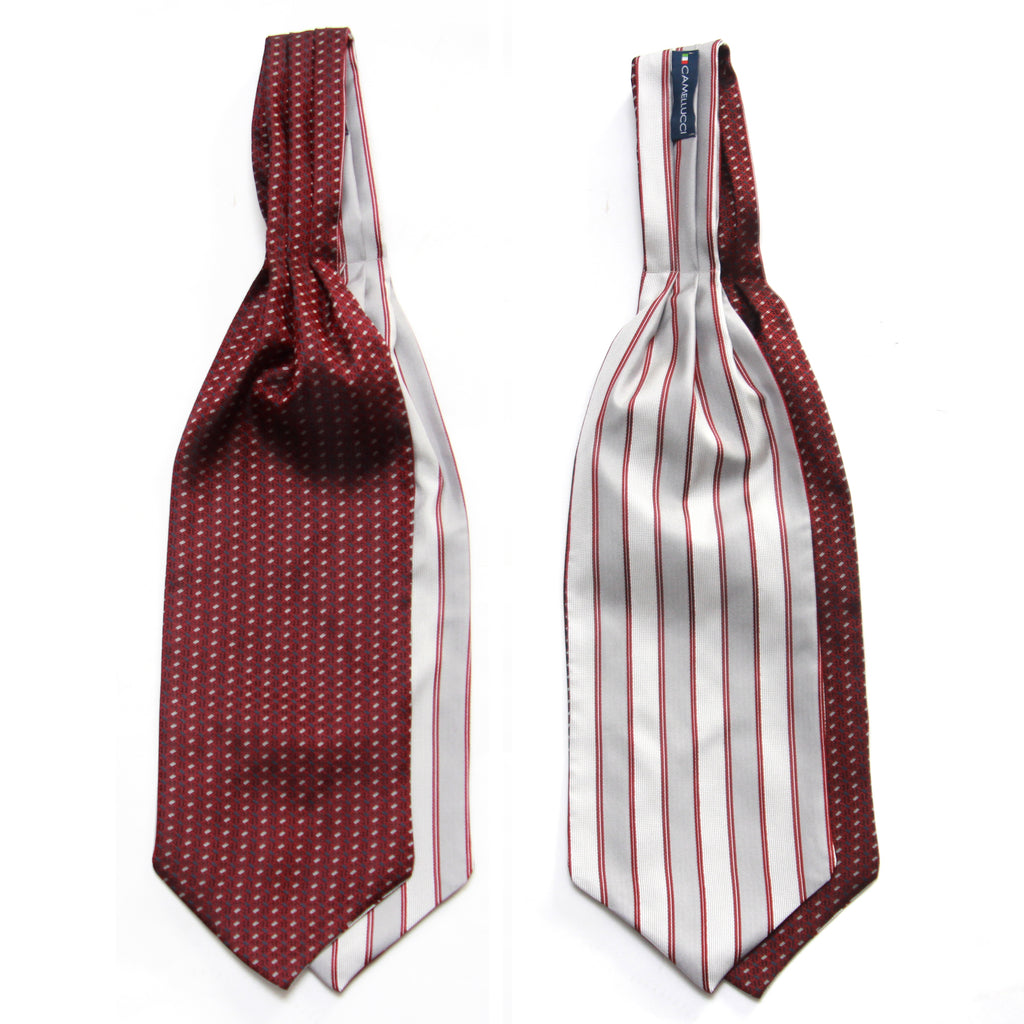 Men's Ascot Cravat Red Striped
