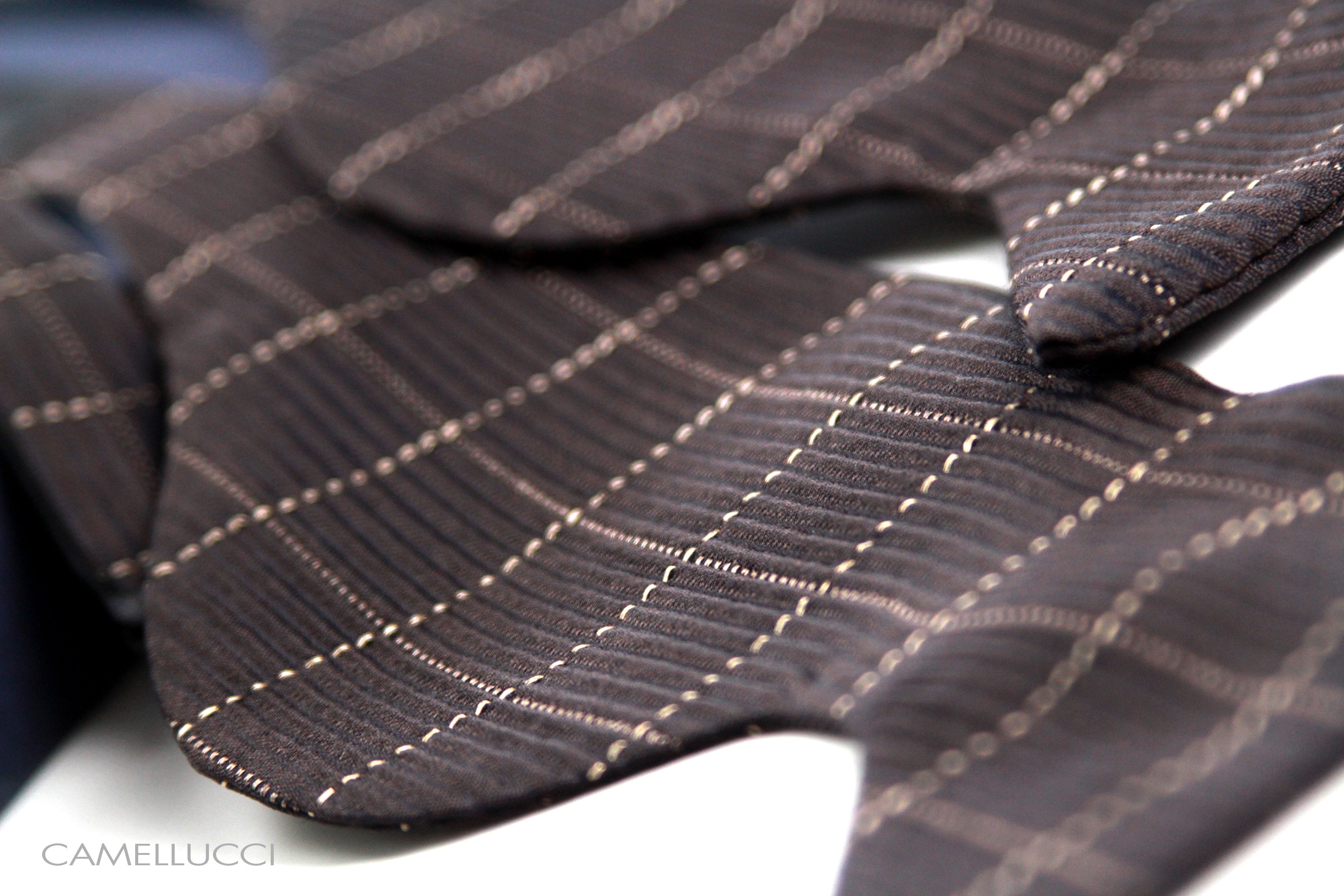 Men's Large Silk Bow Tie Brown Textured