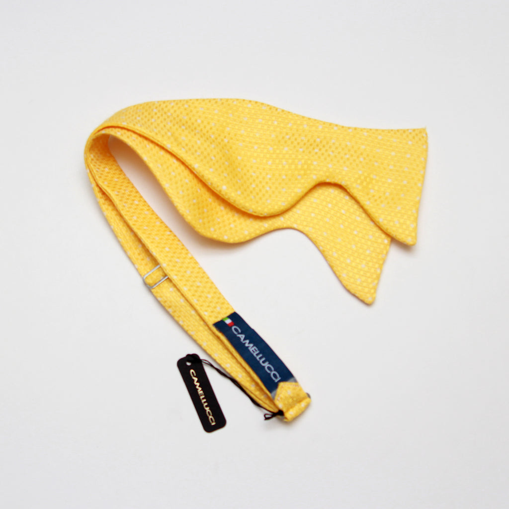 Yellow Polka Dot Big Butterfly Bow tie