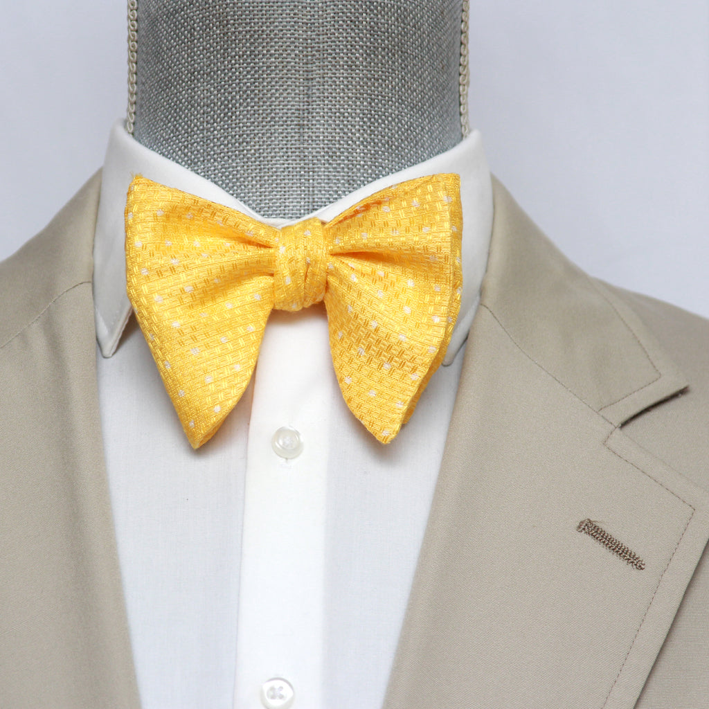 Yellow Polka Dot Big Butterfly Bow tie
