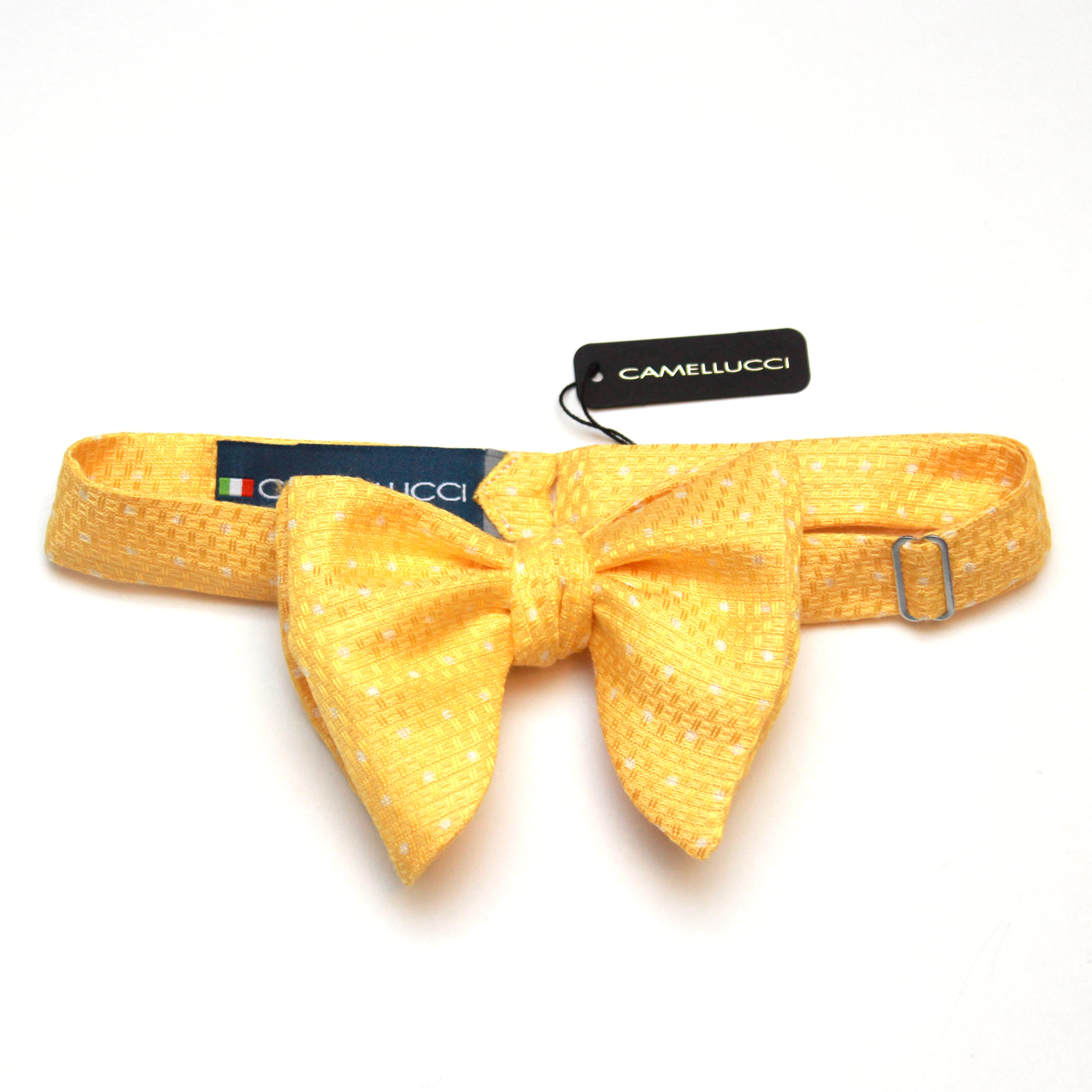 Yellow Polka Dot Big Butterfly Bow tie