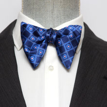 Load image into Gallery viewer, Big Butterfly Blue Ornament Silk Bow Tie
