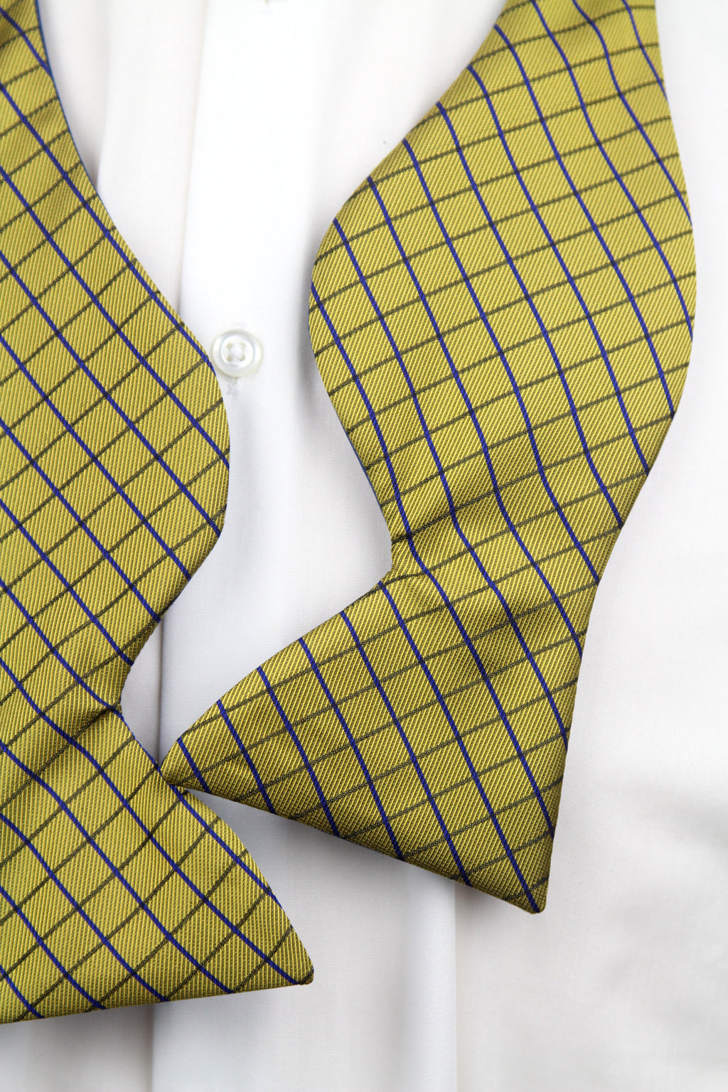Mustard Blue Big Butterfly Bow tie