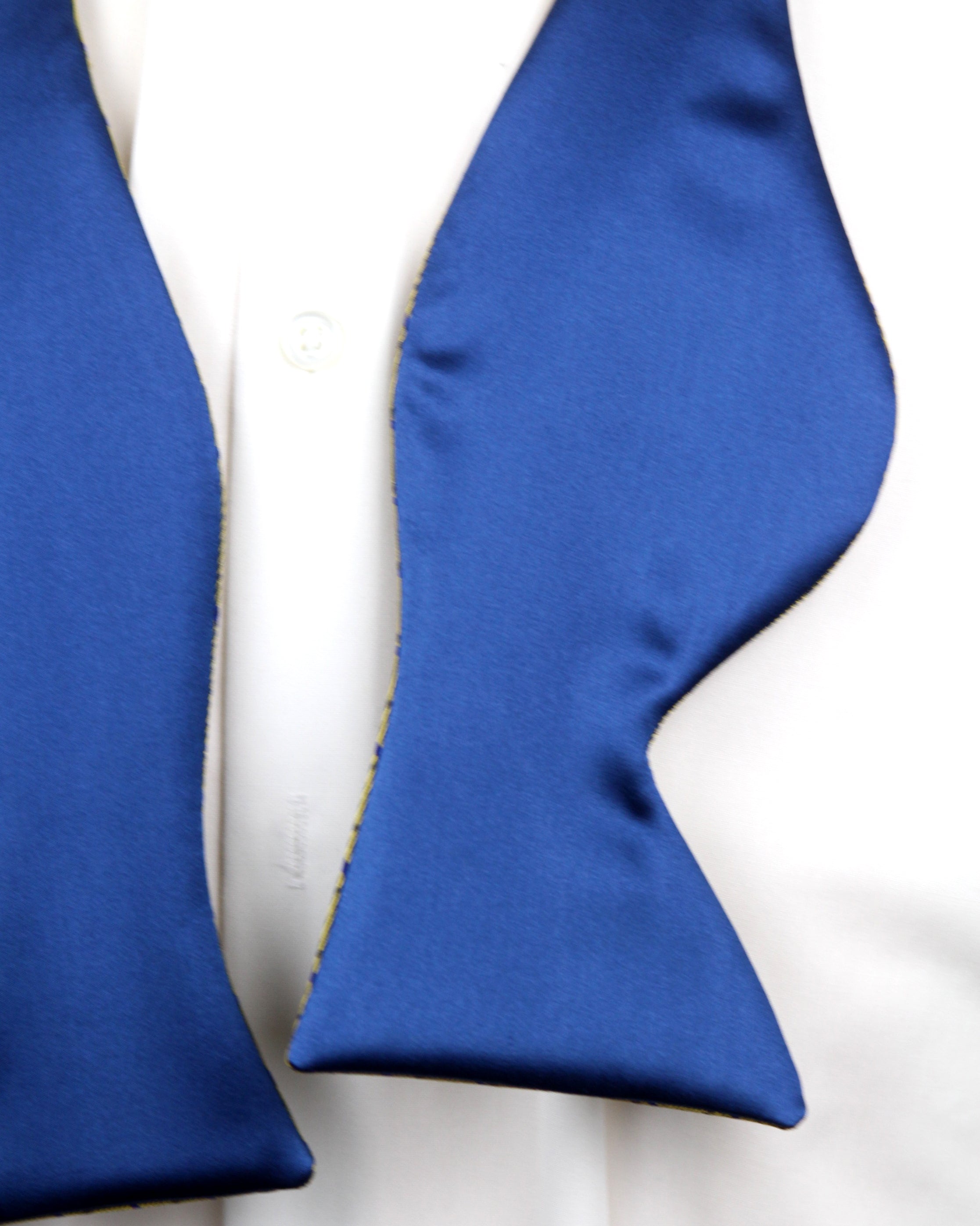 Mustard Blue Big Butterfly Bow tie