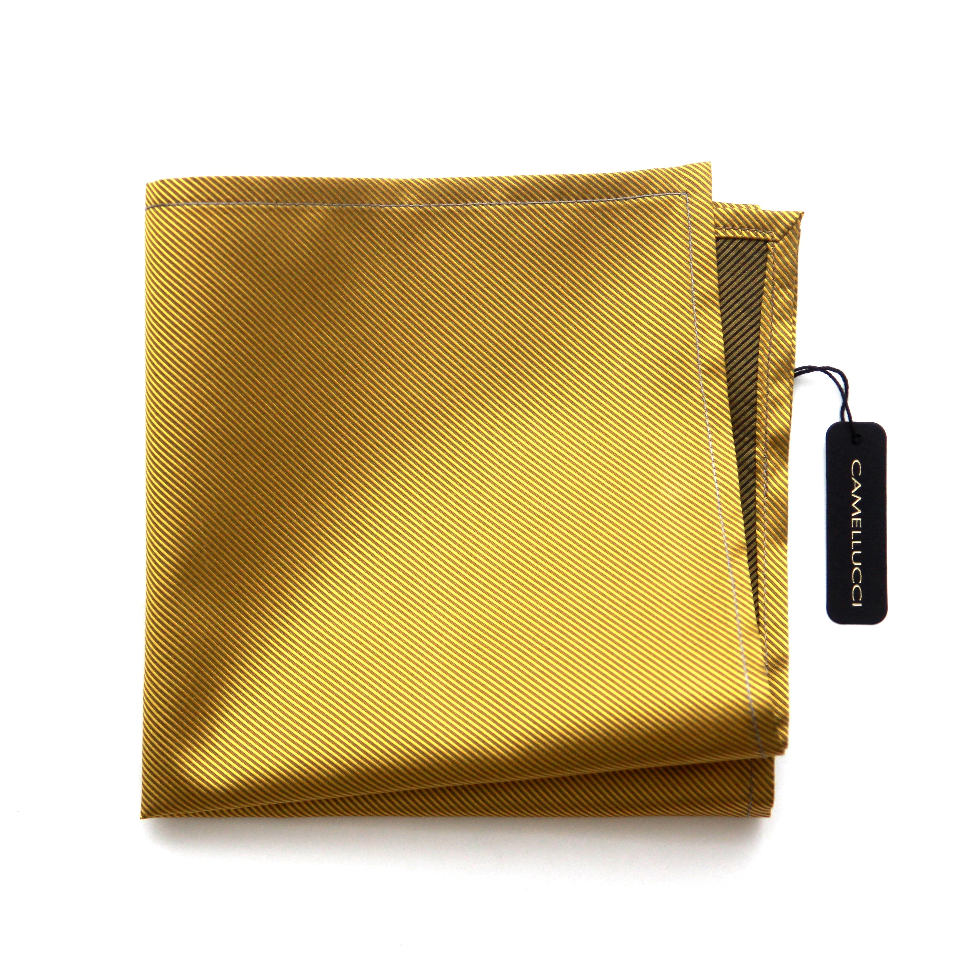 Mustard Gold Men's Large Silk Bow Tie 