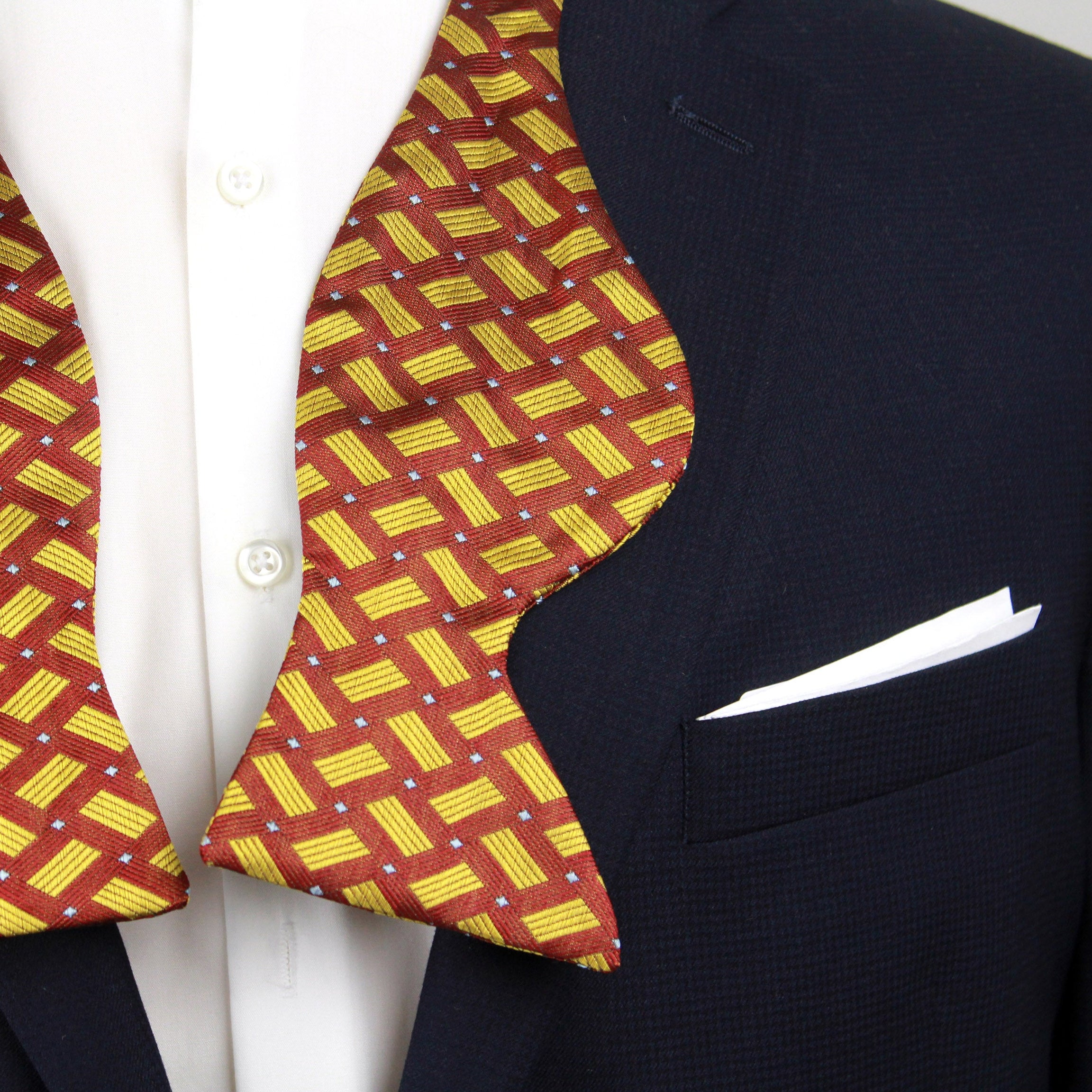 Men's Large Silk Bow Tie untied shape