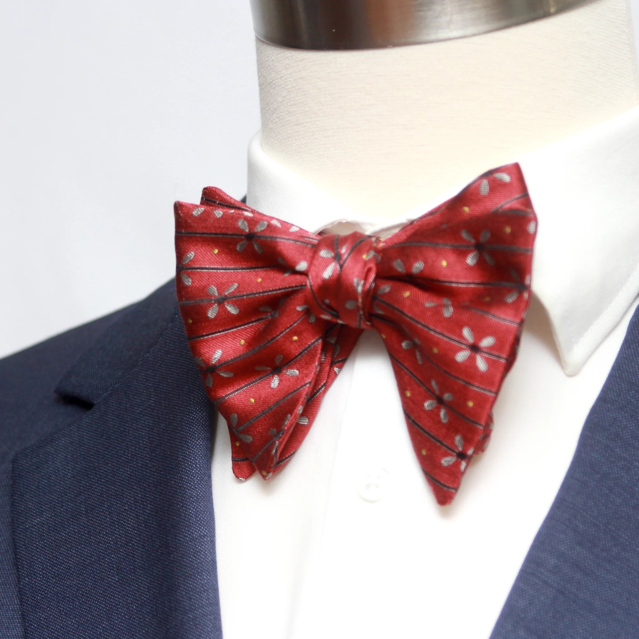 Large Self-tied Red Bow Tie