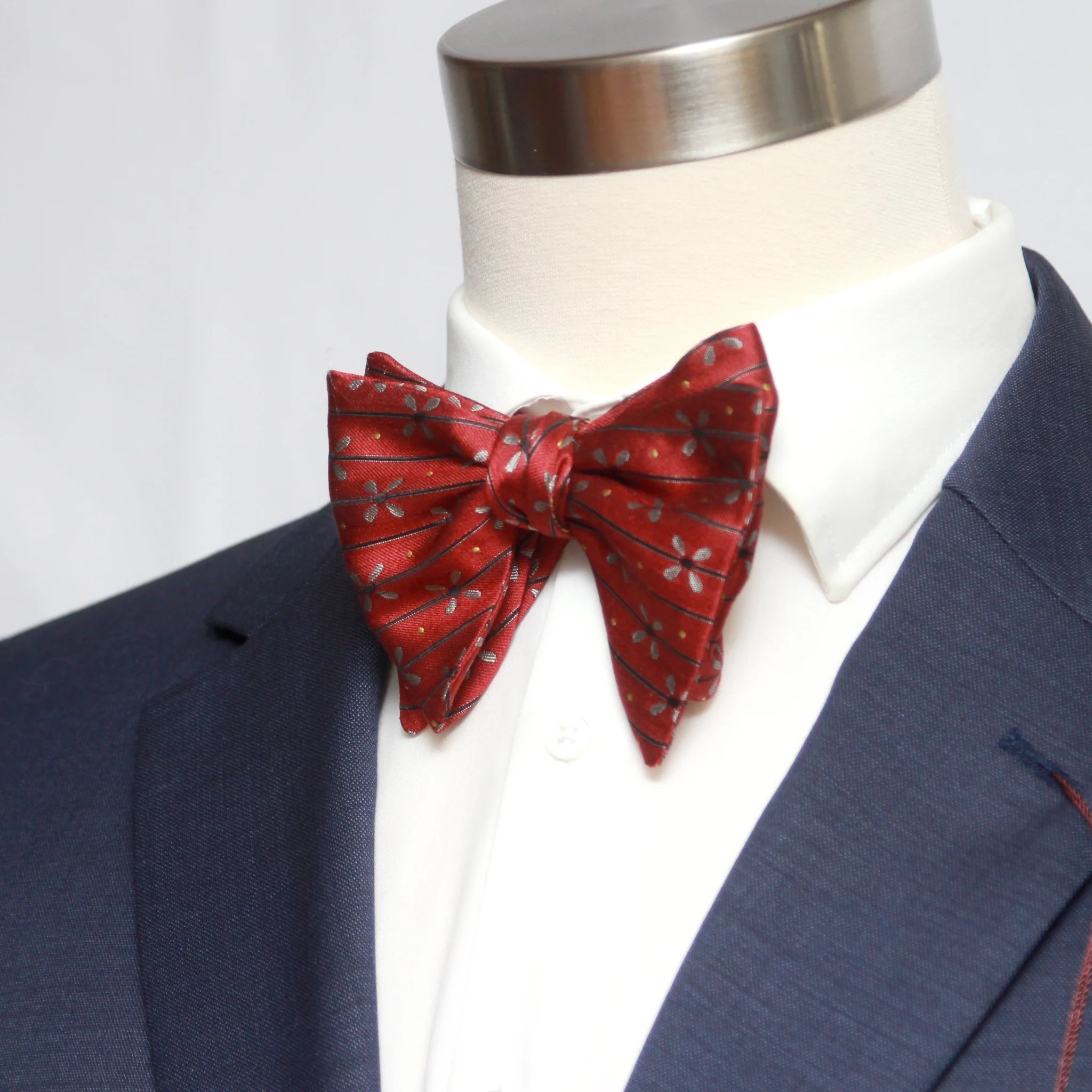 Large Self-tied Red Bow Tie