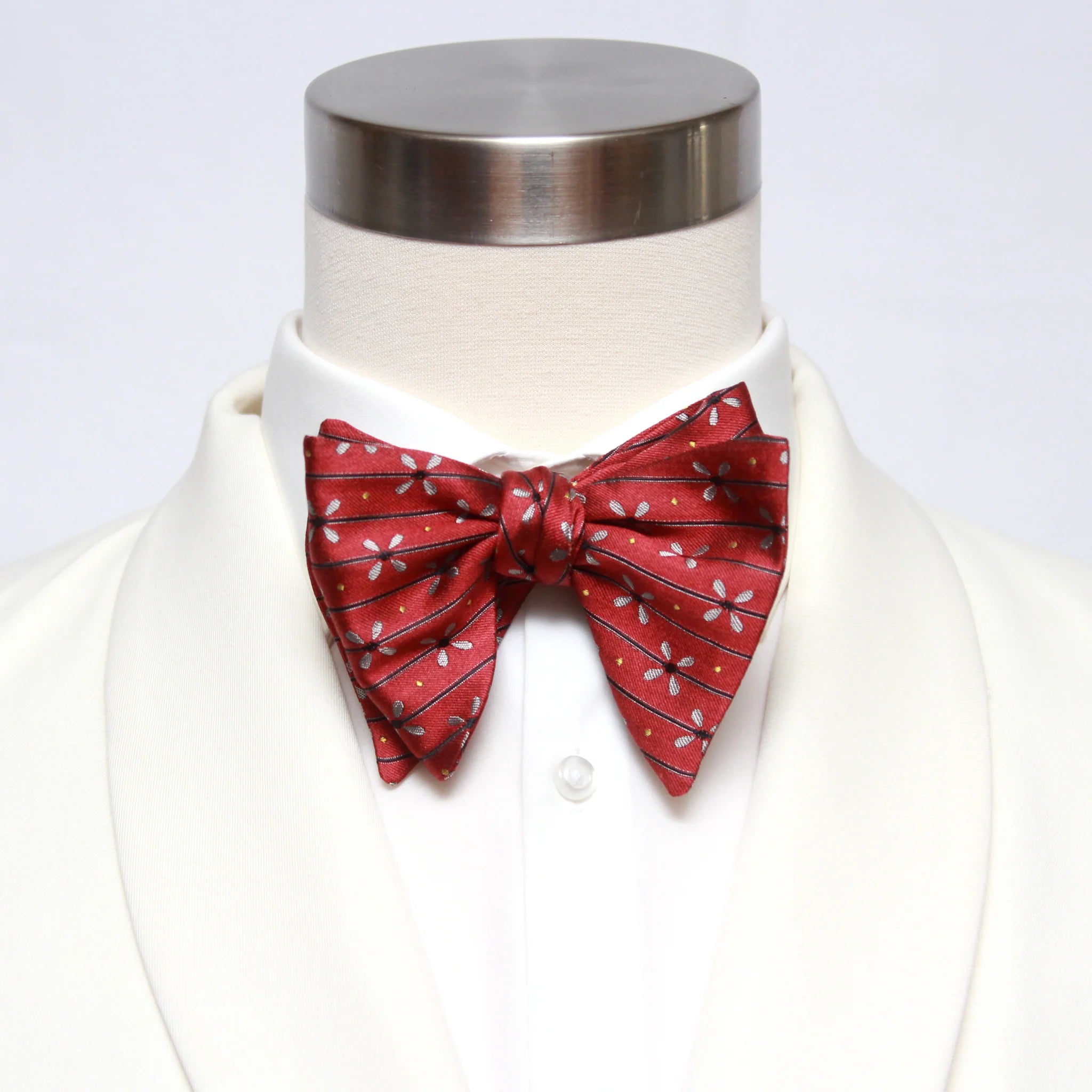 Large Self-tied Red Bow Tie