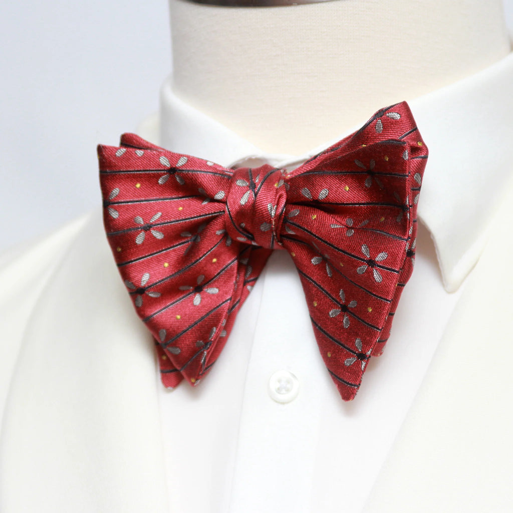 Large Self-tied Red Bow Tie