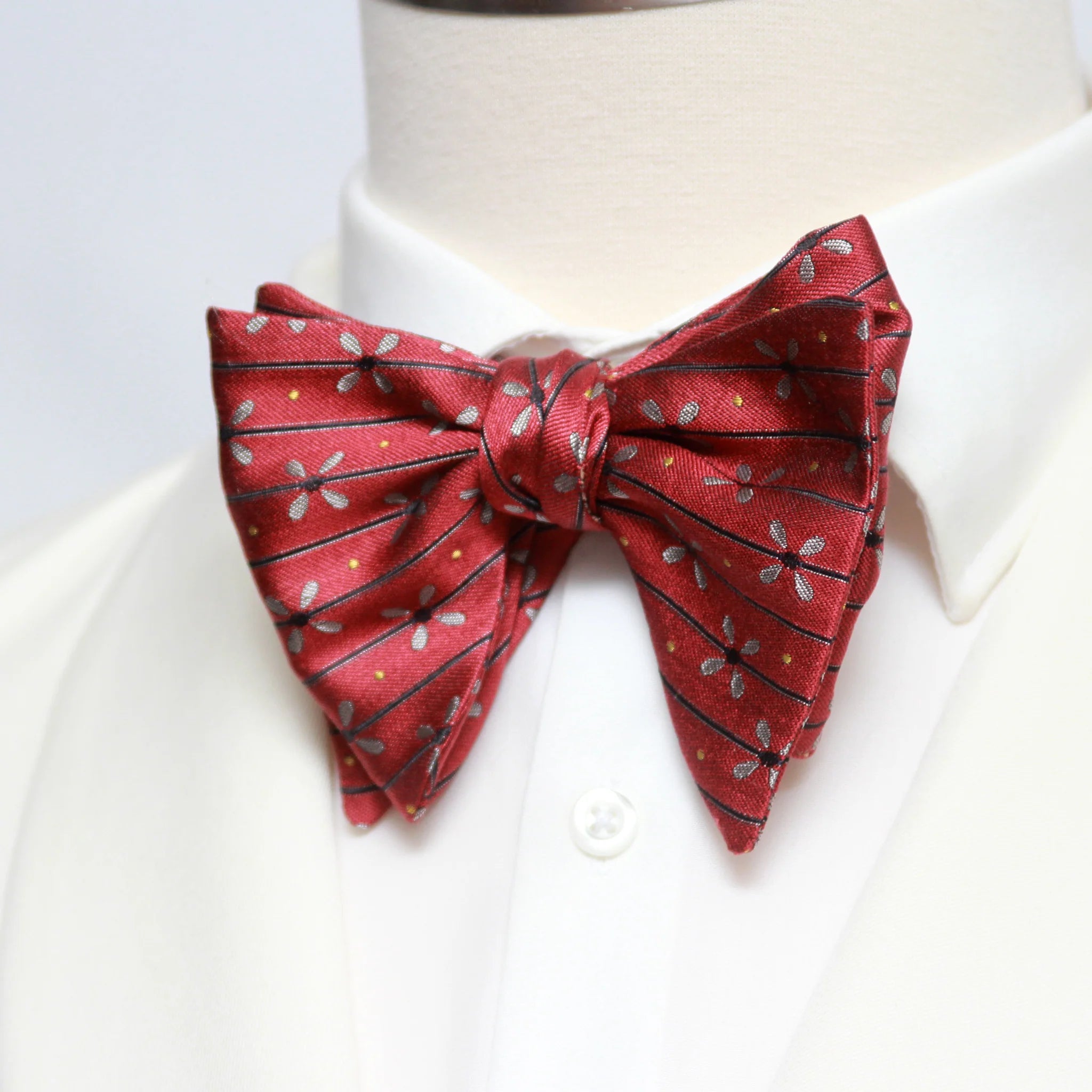 Large Self-tied Red Bow Tie