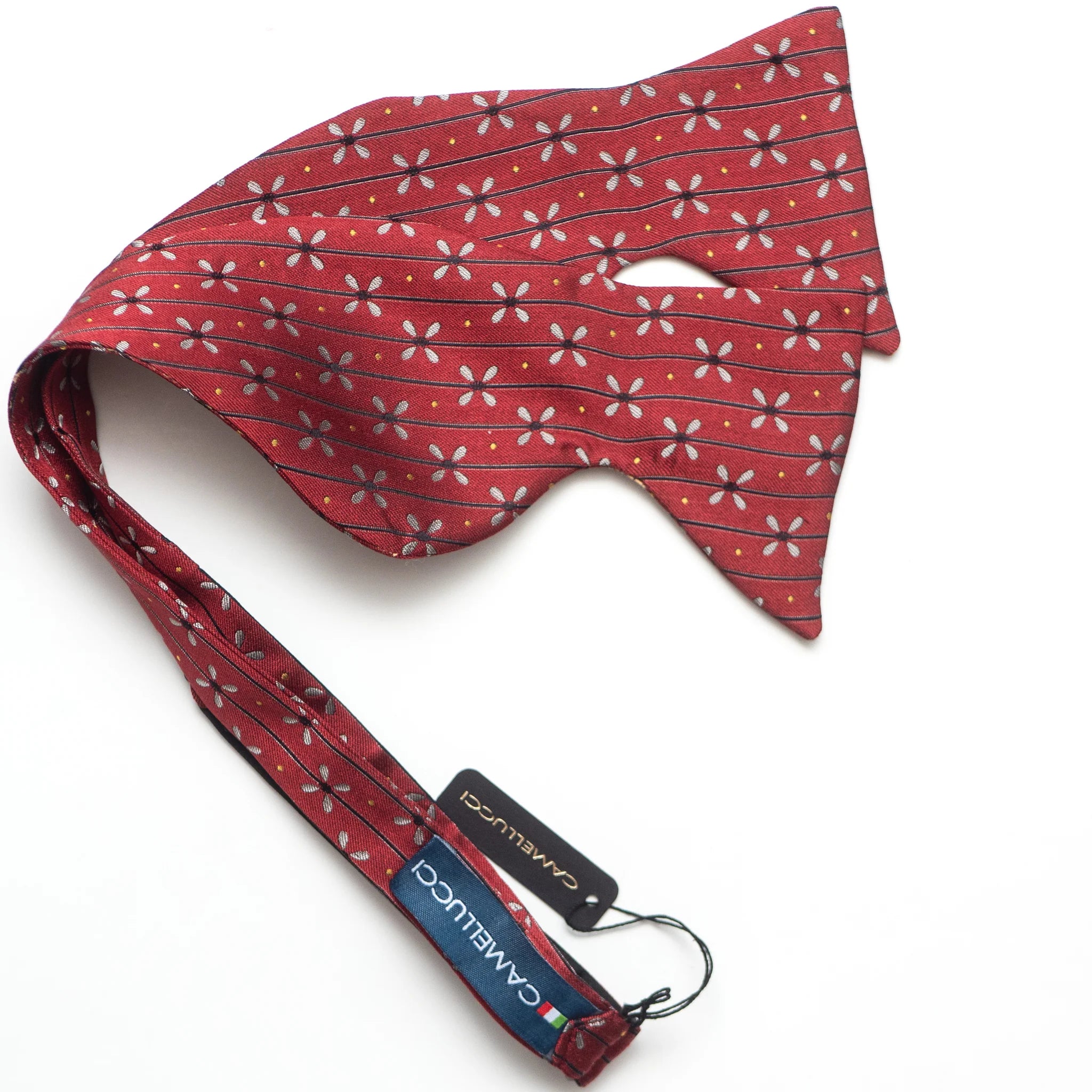 Large Self-tied Red Bow Tie