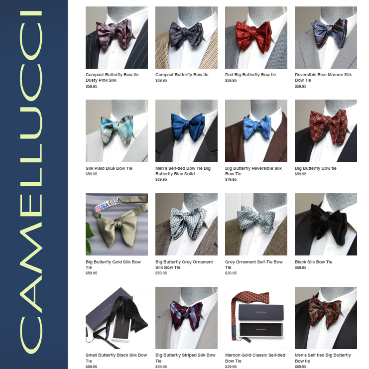 Men's Large Silk Bow Tie