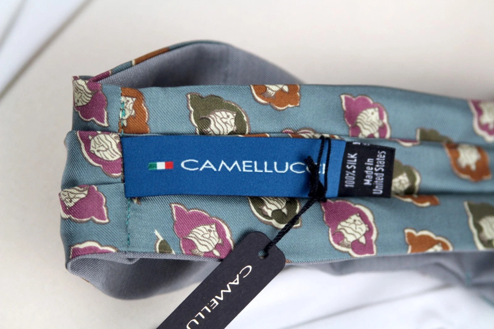 Men's Ascot Cravat Teal Blue Wool Silk