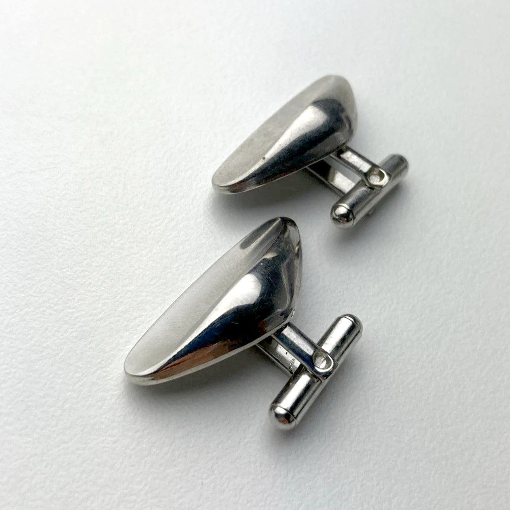 Vintage Antique Abstract Triangle Metal Cufflinks
