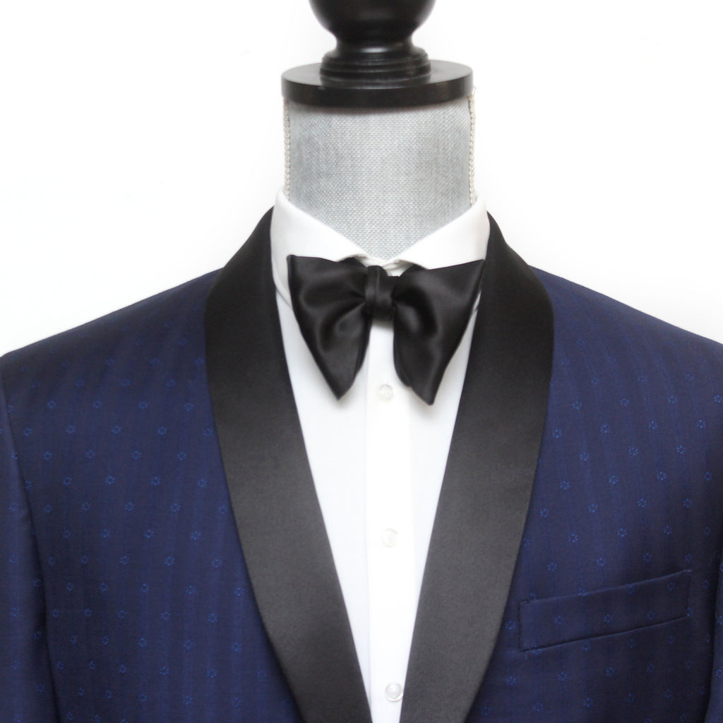 Black Silk Large Butterfly Self-Tie Bow Tie | Camellucci