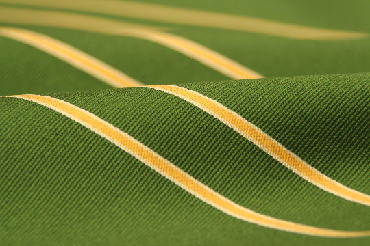 Yellow Green Stripe Silk Fabric