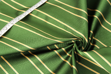 Load image into Gallery viewer, Yellow Green Stripe Silk Fabric

