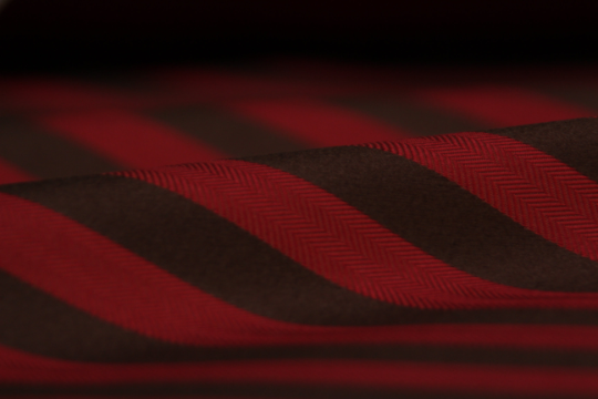 Maroon Black Stripe Silk Fabric