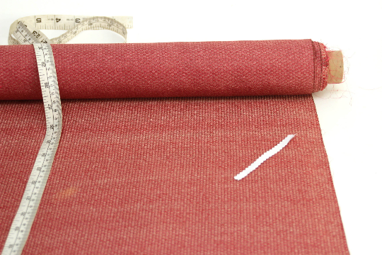 Dusty Red Ornament Silk Fabric