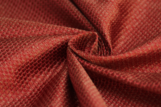 Dusty Red Ornament Silk Fabric