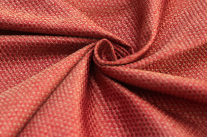 Dusty Red Ornament Silk Fabric