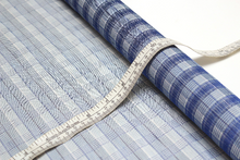 Load image into Gallery viewer, Blue Plaid Silk Fabric
