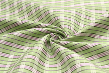 Load image into Gallery viewer, Green Purple Plaid Silk Fabric
