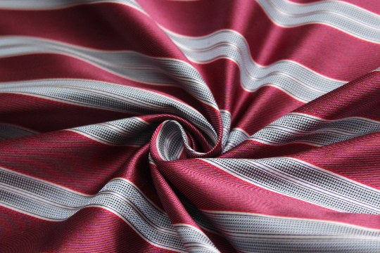 Pink Dusty Blue Stripe Silk Fabric