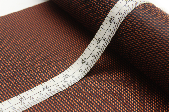 Orange Black Silk Fabric