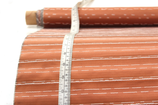 Orange Stripe Silk Fabric