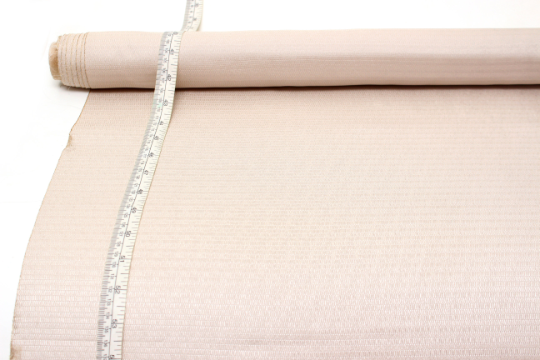 Beige Ornament Silk Fabric