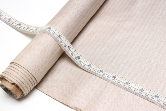 Beige Ornament Silk Fabric