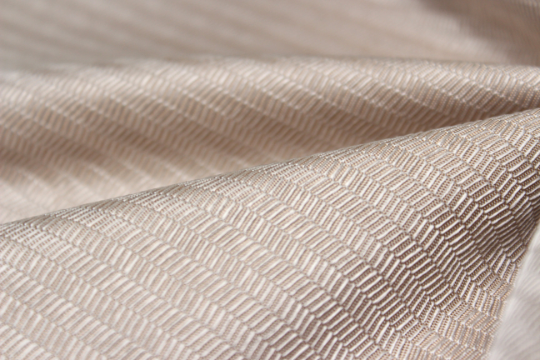 Beige Ornament Silk Fabric