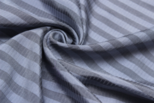 Load image into Gallery viewer, Dusty Blue Stripe Silk Fabric
