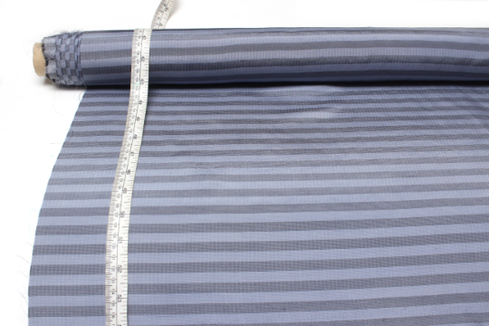 Dusty Blue Stripe Silk Fabric