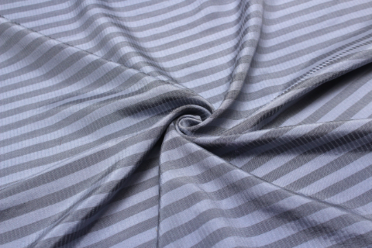 Dusty Blue Stripe Silk Fabric