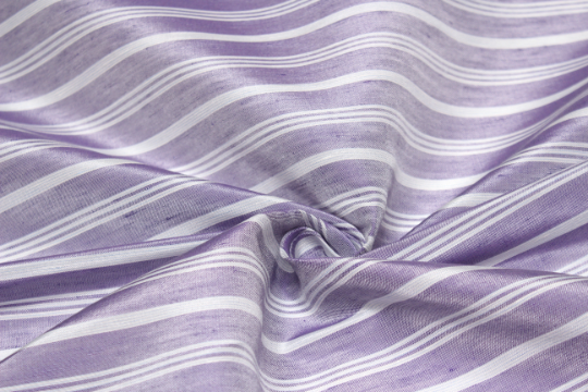 Purple Lavender Stripe Silk Fabric
