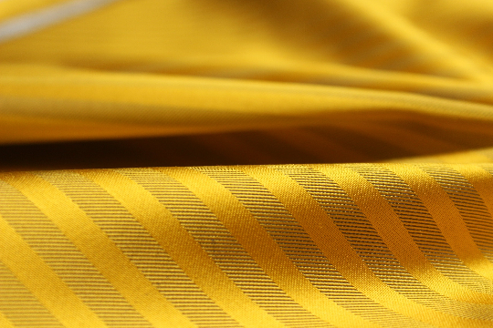Gold Mustard Stripe Silk Fabric