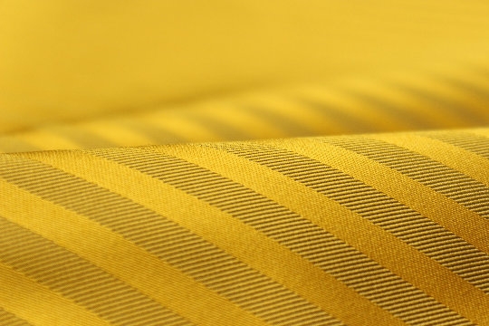 Gold Mustard Stripe Silk Fabric