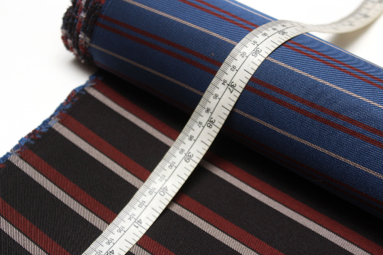 Black Brown Grey Stripe Silk Fabric